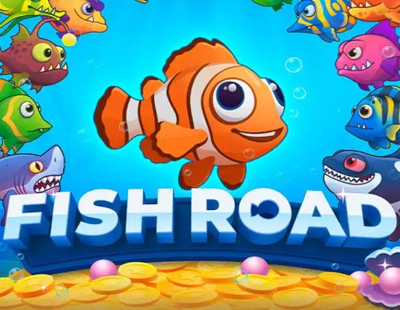 Logo of Fish Road from InOut at Hollywin Casino
