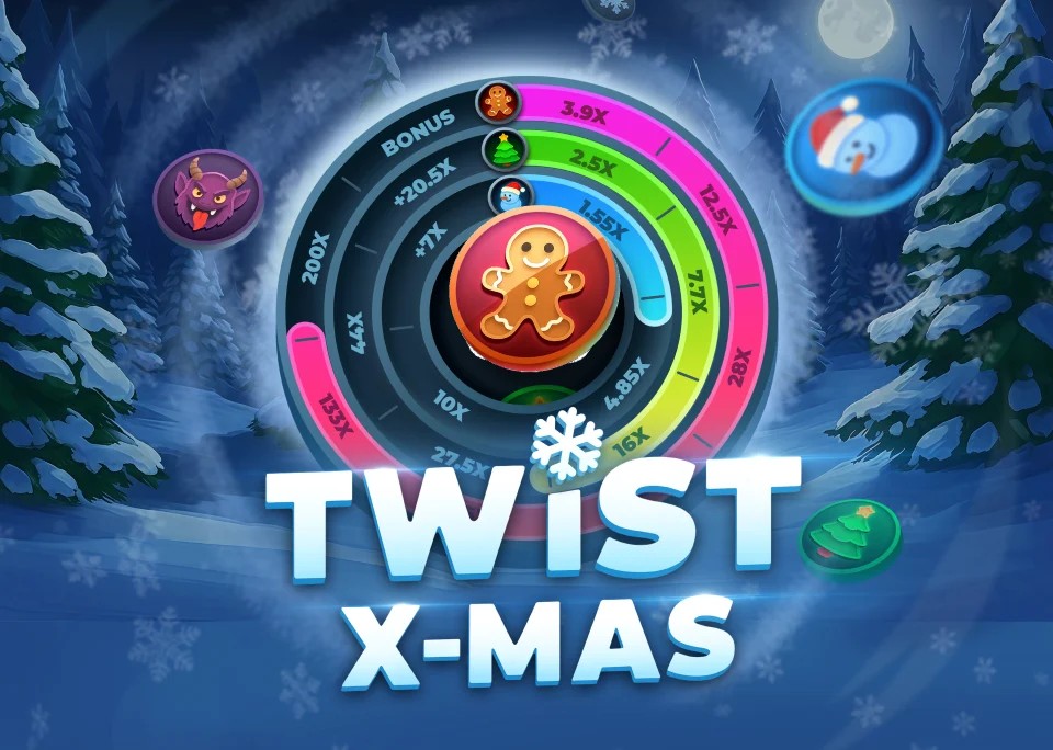 Official Casino Games logo: Twist X-mas by InOut at Hollywin Casino