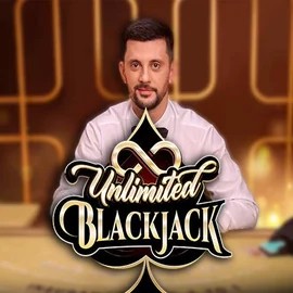 Official Live Casino logo: Unlimited Blackjack by Ezugi at Hollywin Casino